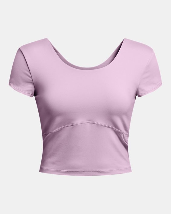 Tee-shirt à manches courtes UA Meridian Fitted pour femme, Purple, pdpMainDesktop image number 4